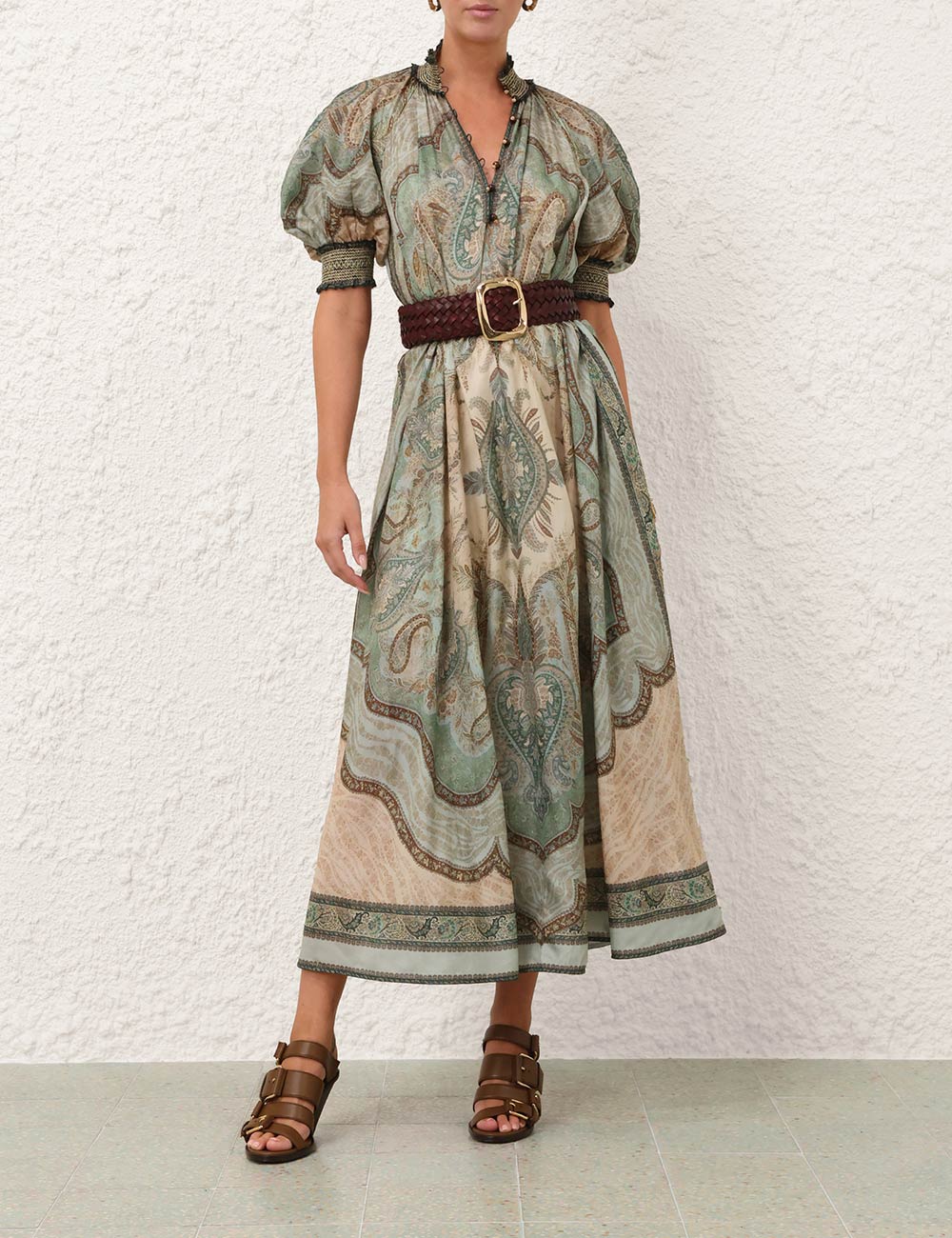 Wanderlust Billow Dress, tapestry teal multi
