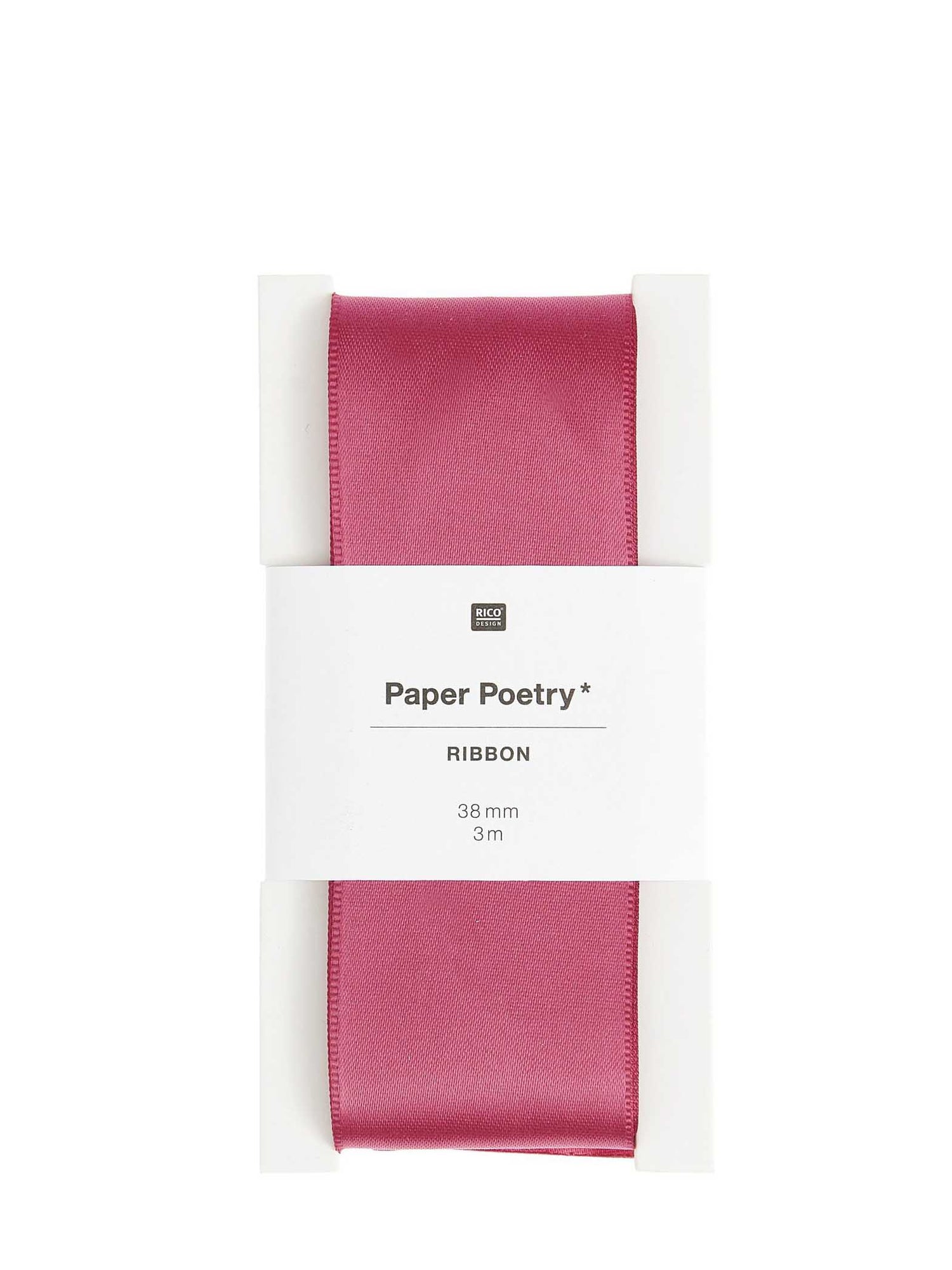 Polyester ribbon, berry, 38 mm x 3 m