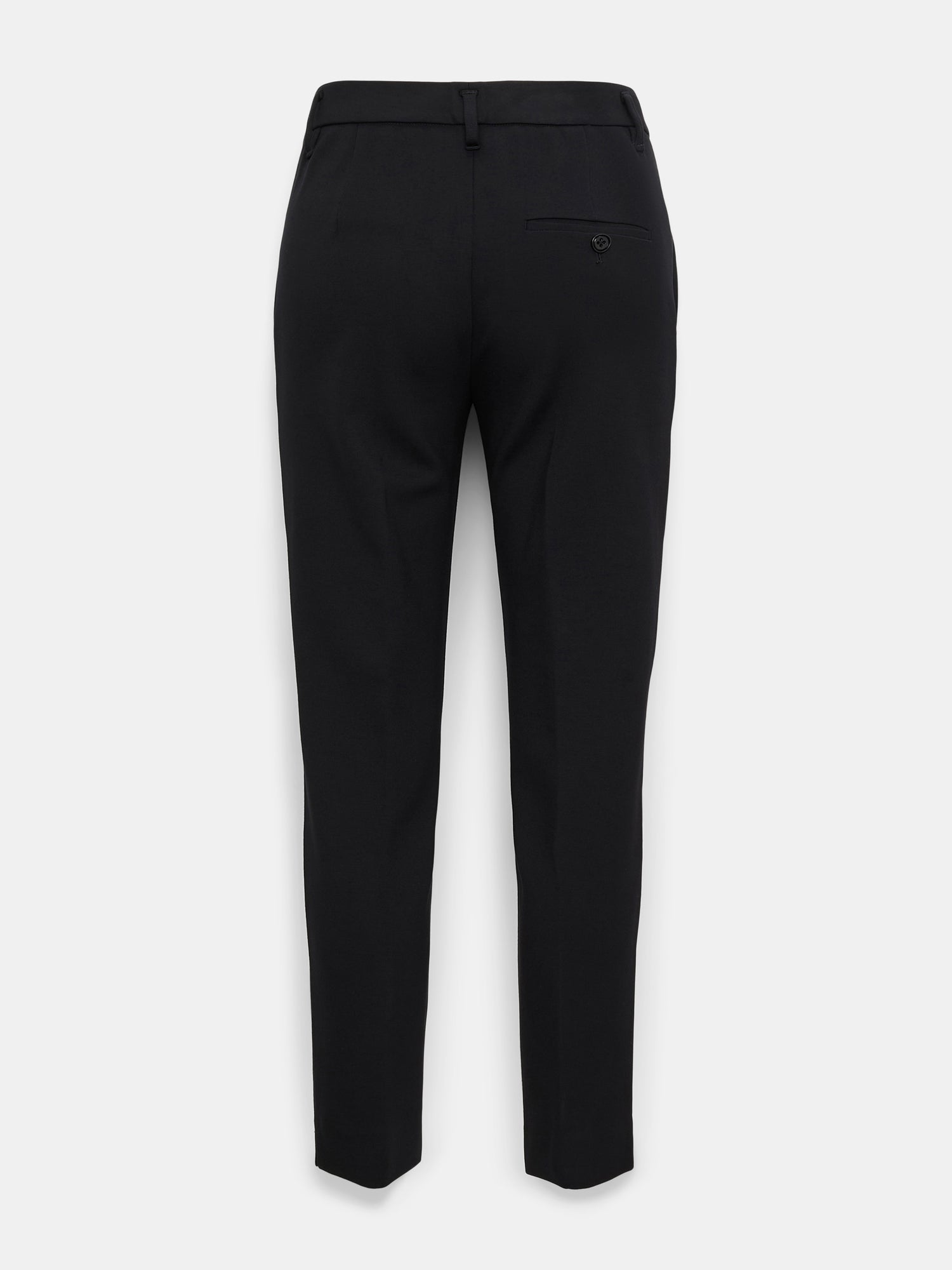 Tapered-leg trousers in Punto Milano, black