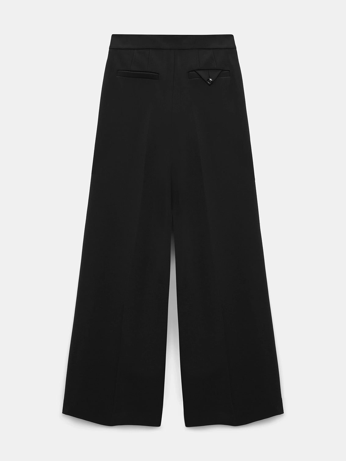 Wide leg pants in Punto Milano jersey, black