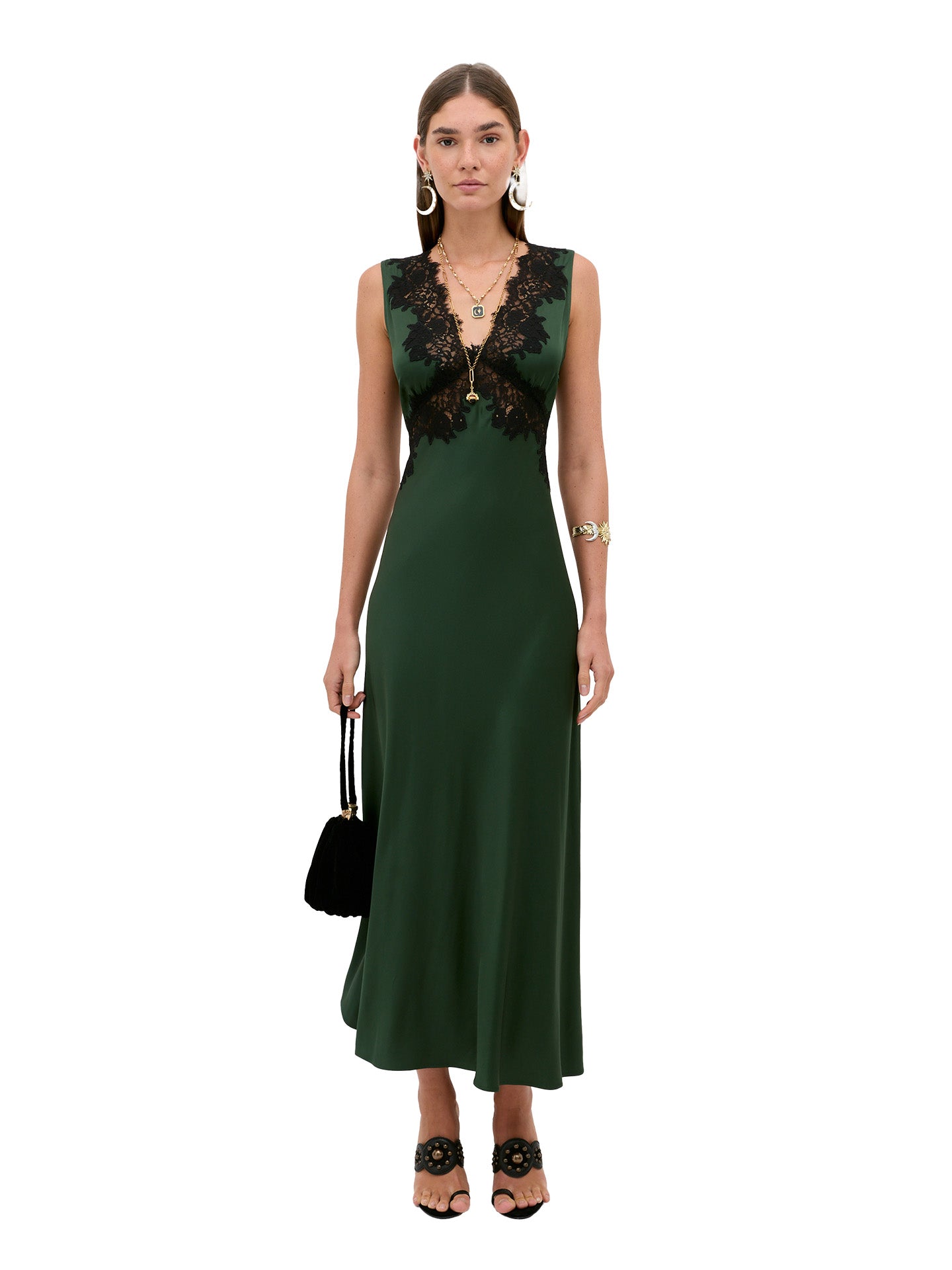 Lysandra dress, deep green