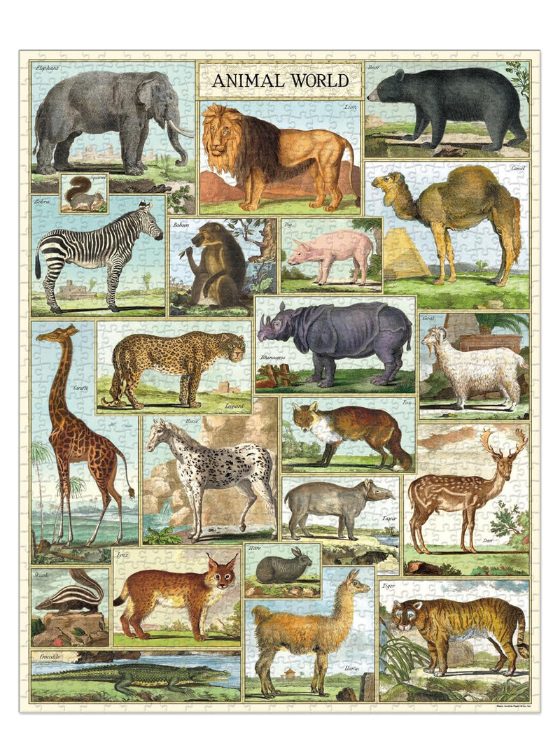 Animal world vintage puzzle (1000 pieces)
