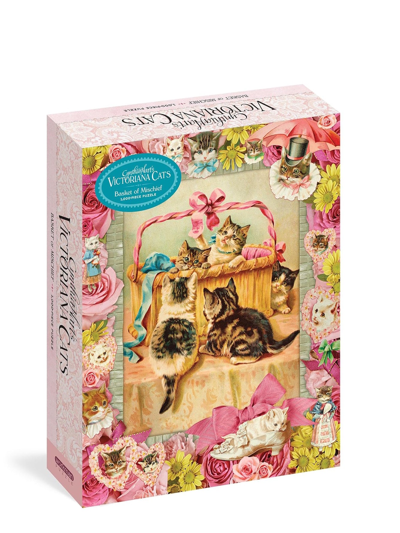 Cynthia Hart´s Victoriana Cats: Basket of Mischief Puzzle (1000 pieces)