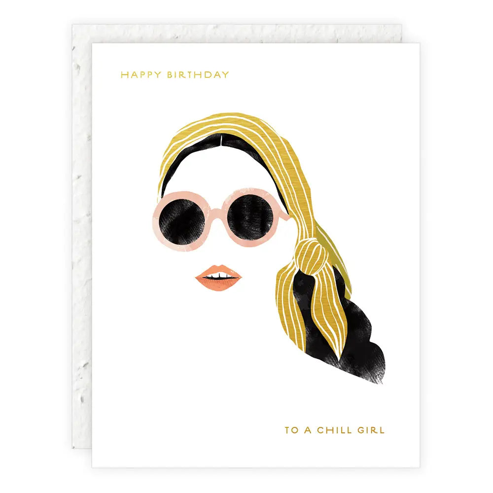 Sunglasses & Scarves - Birthday Card with plantable envelope