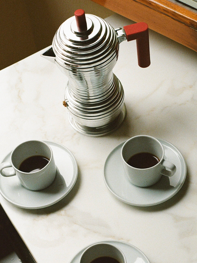 Red Pulcina espresso coffee maker, S or L