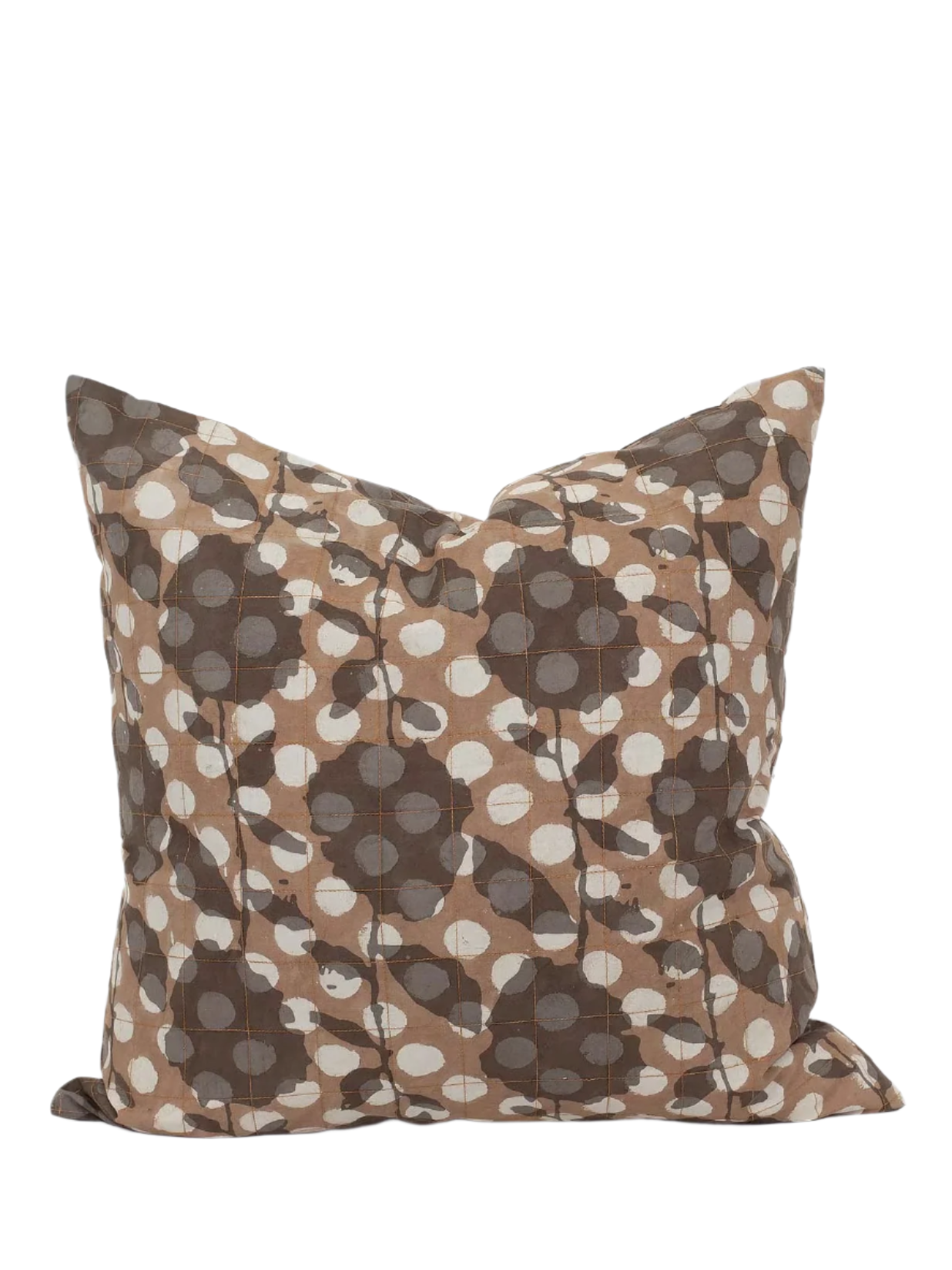 Climbing rose cushion cover (50x50cm), brown