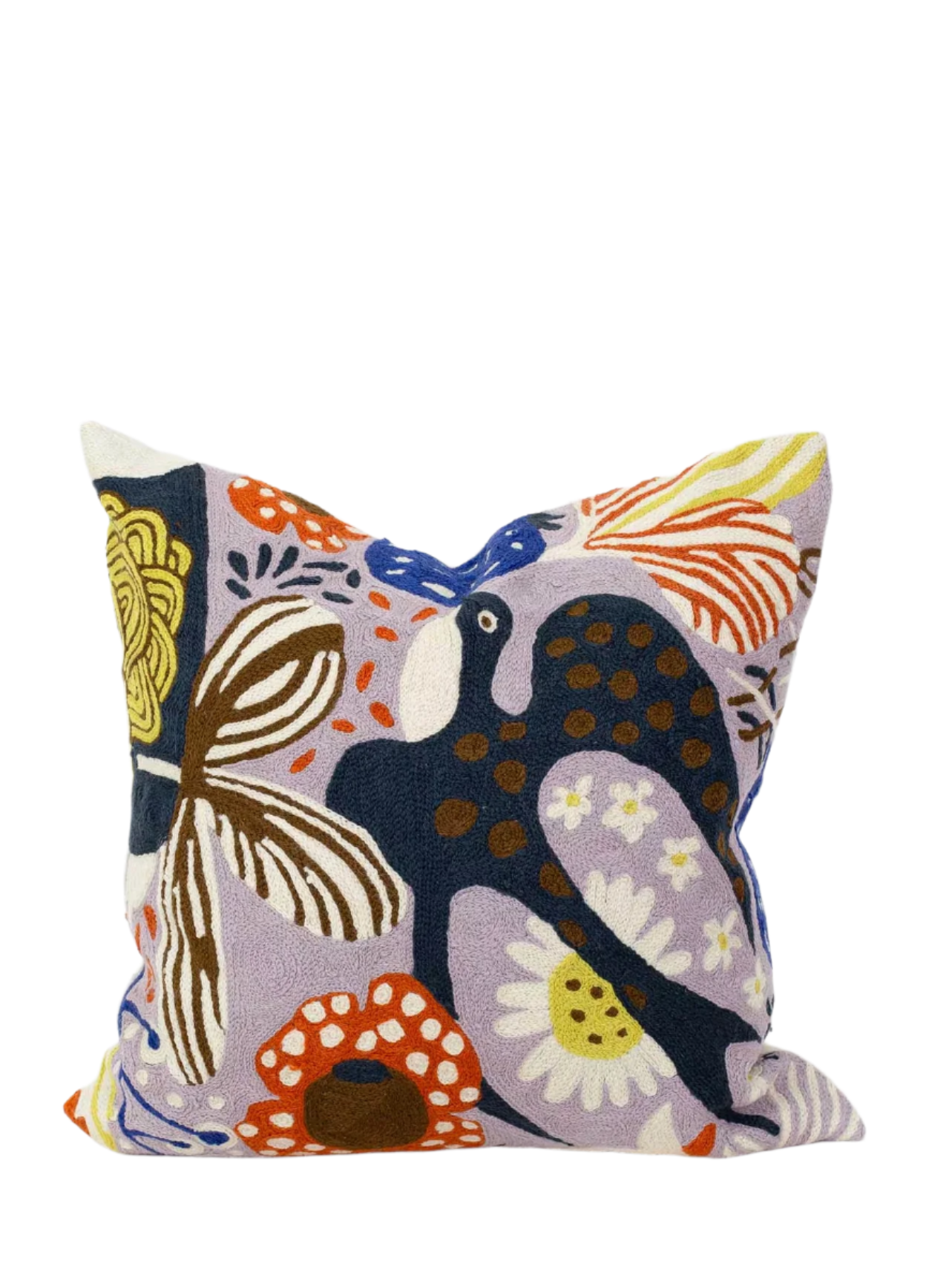 Kashmir Bird cushion cover (50x50cm), multicolour