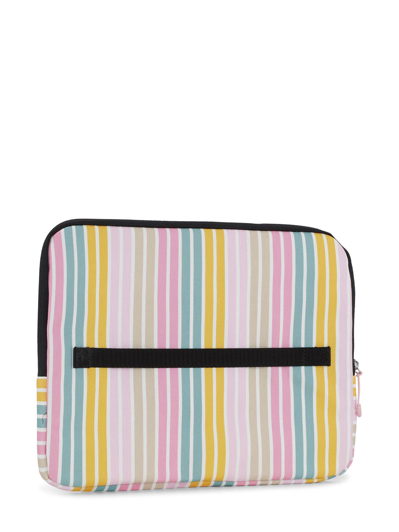 GANNI: Laptop sleeve. Recycled cotton. Multicolour stripes. My o My - Helsinki.