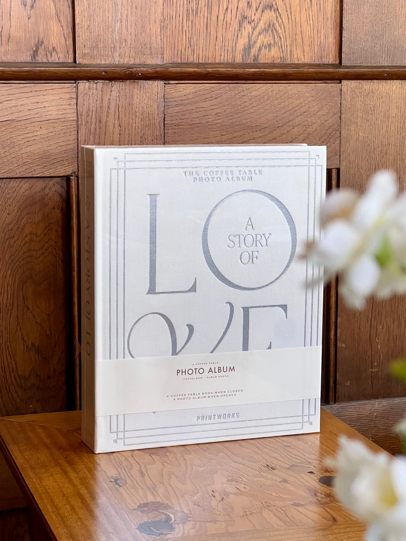 Wedding Photo Album ´A Story of Love', white-silver