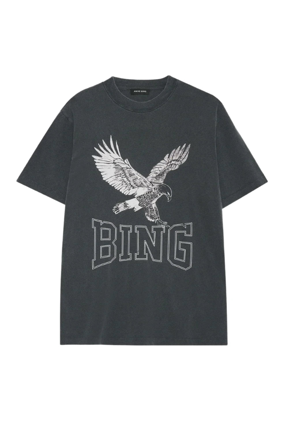 Lili tee retro eagle, washed black