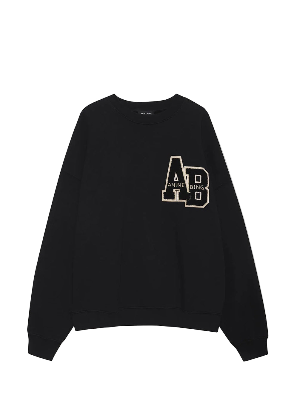Miles oversized sweatshirt Letterman, black