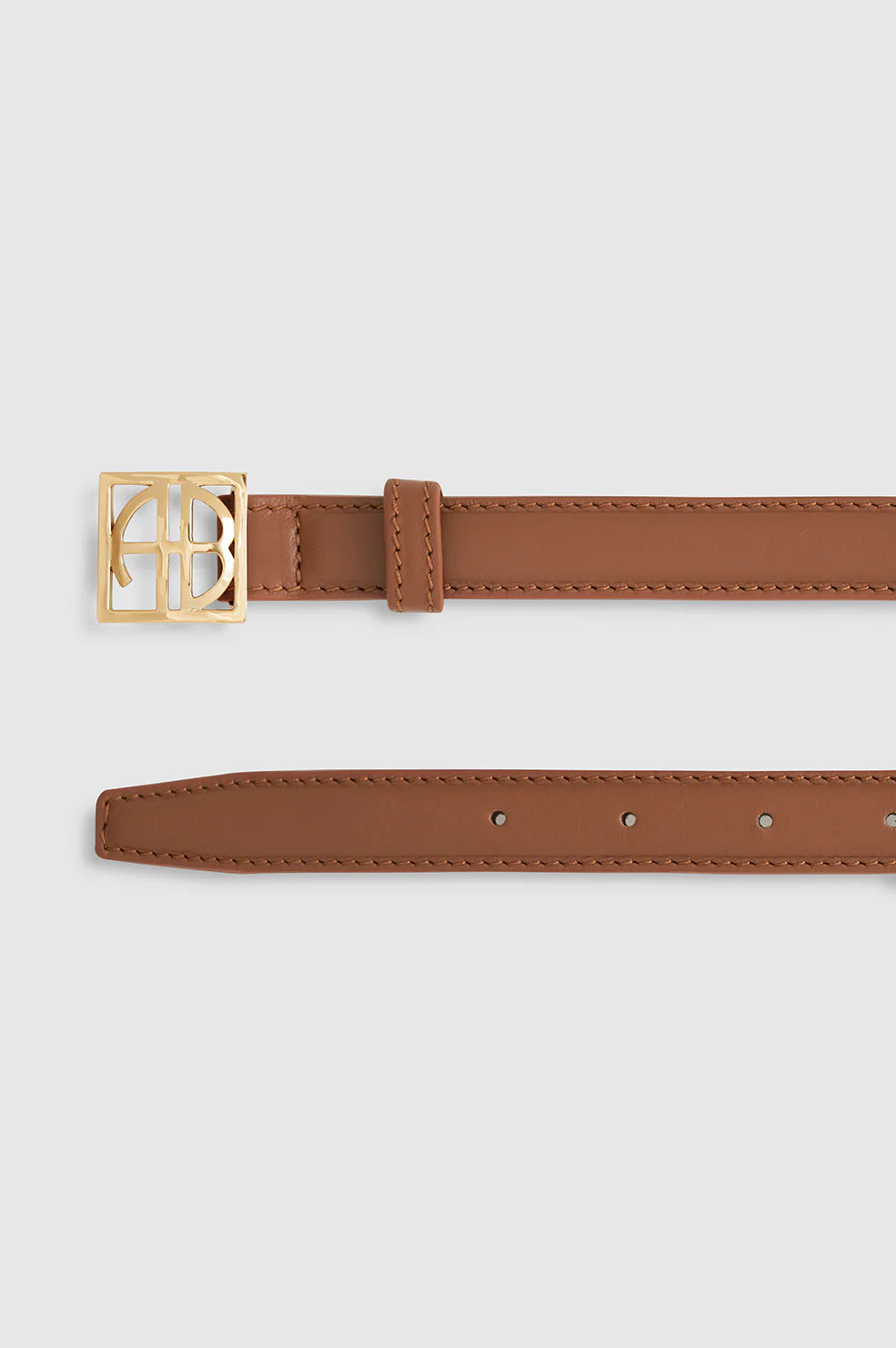 Monogram belt, cognac