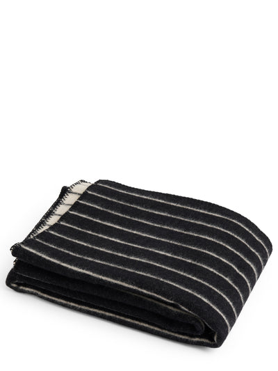 Outdoor Market striped wool throw, 2 colours (130 x 180 cm)