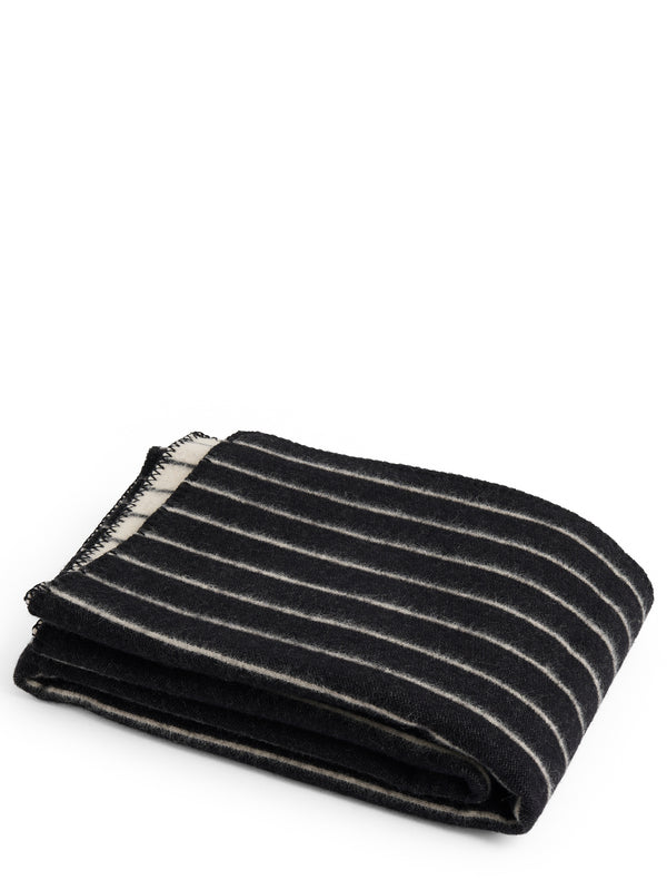 Outdoor Market striped wool throw, 2 colours (130 x 180 cm)