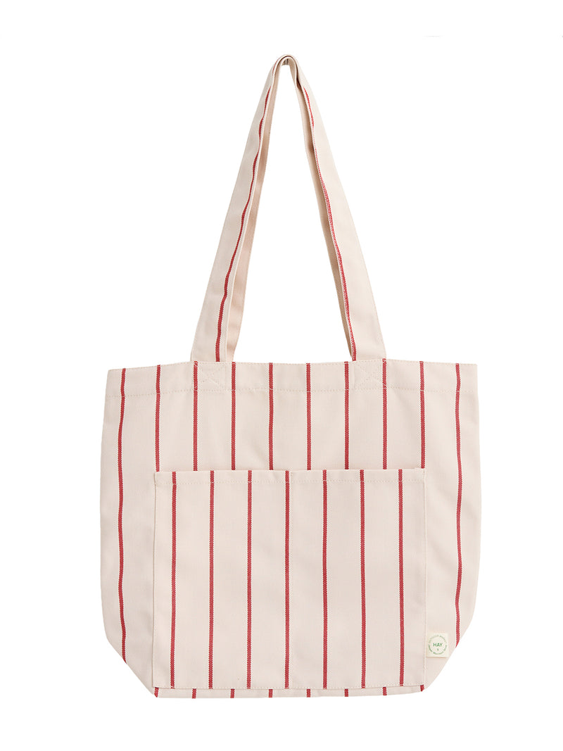 Outdoor Market striped tote bag, medium, 3 colours
