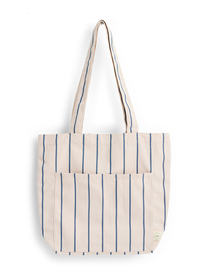 Outdoor Market striped tote bag, medium, 3 colours