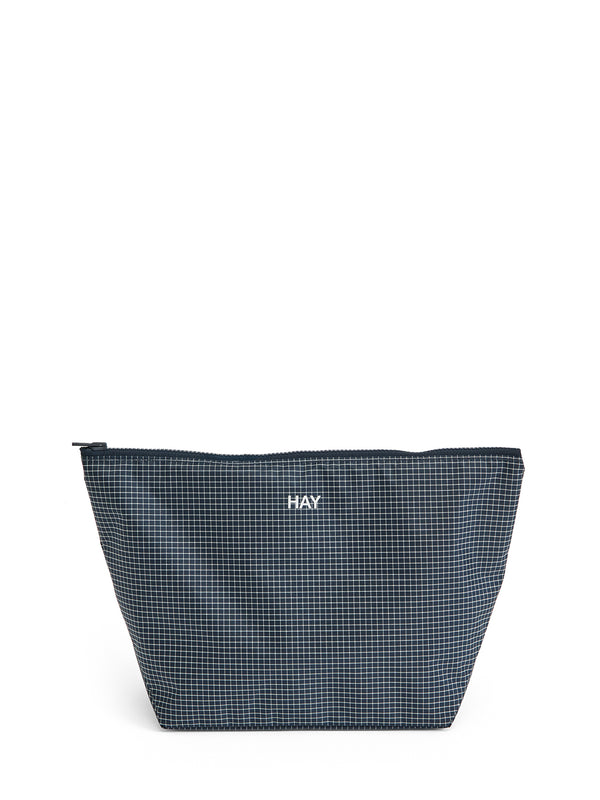Grid medium pouch, dark blue
