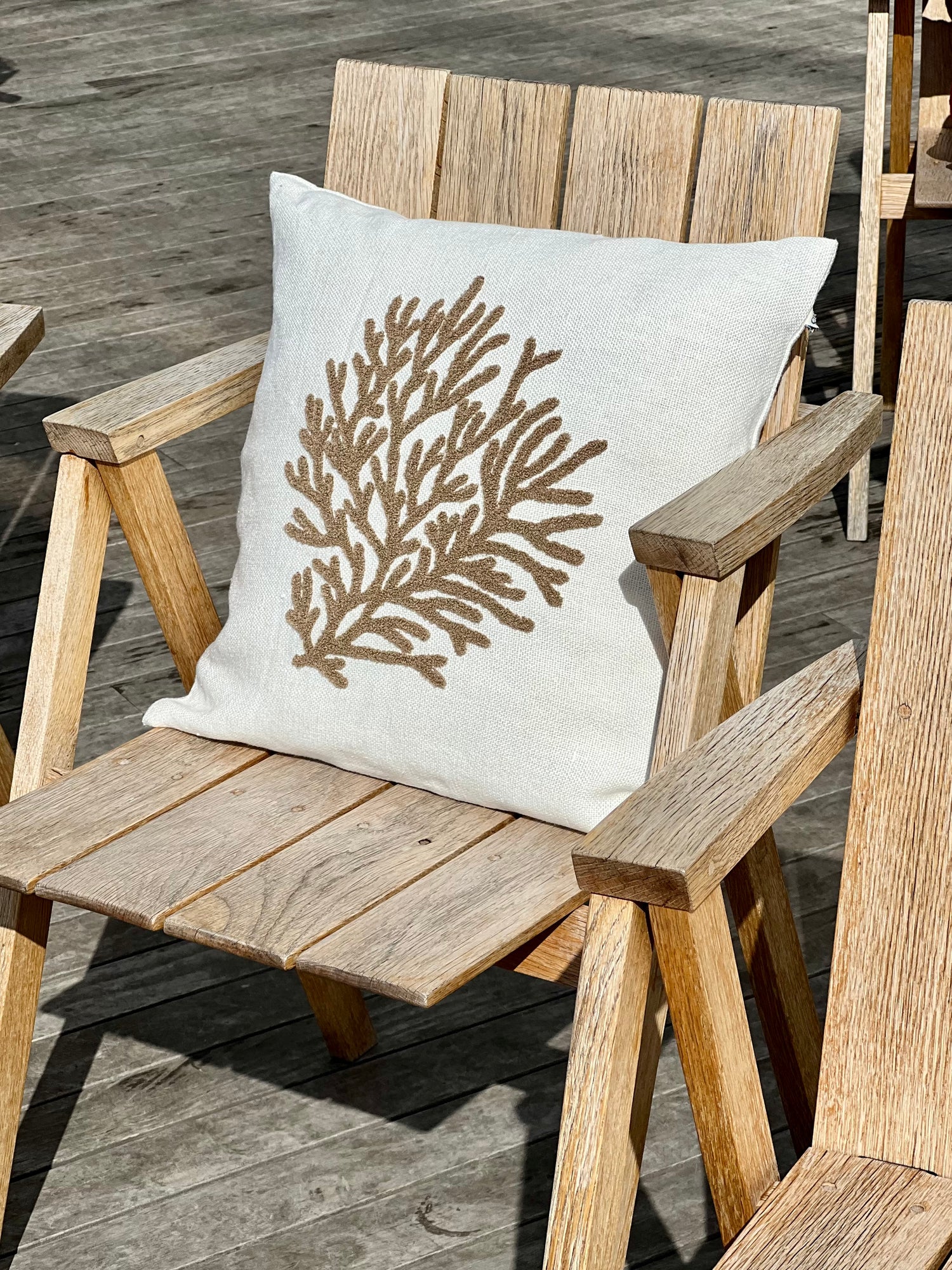 Coral Cushion Cover, Khaki
