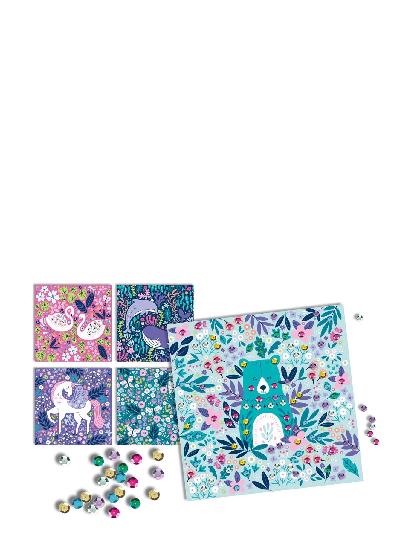 Craft Kit magical animals sequins art