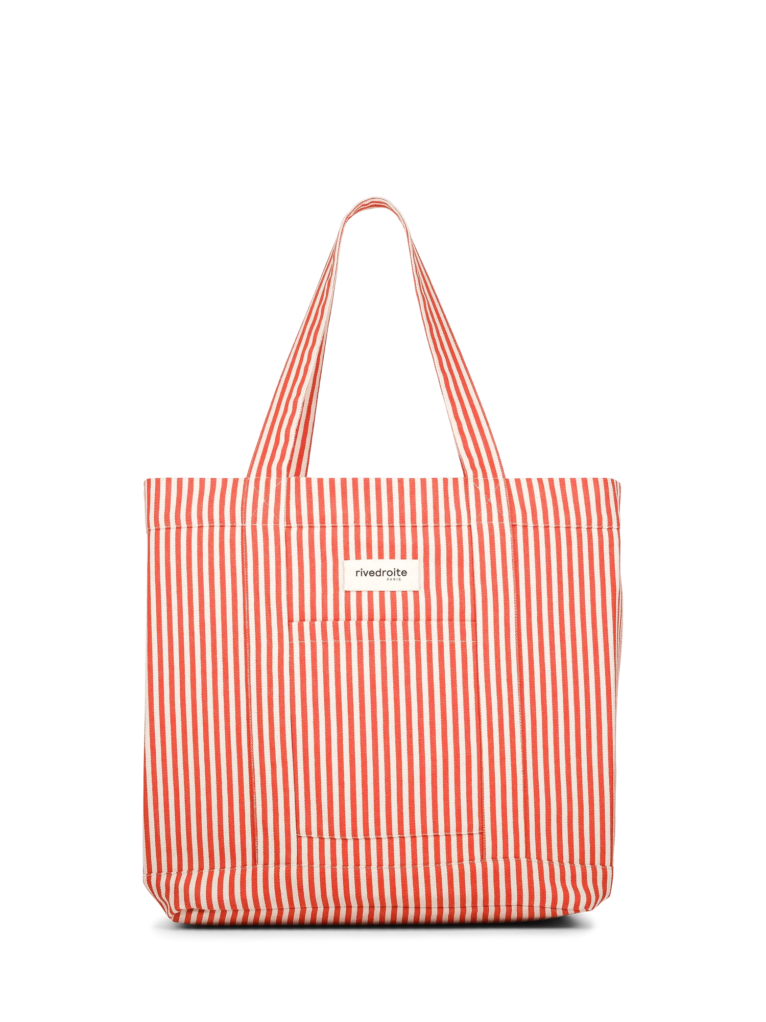 Amelot city tote bag, red striped