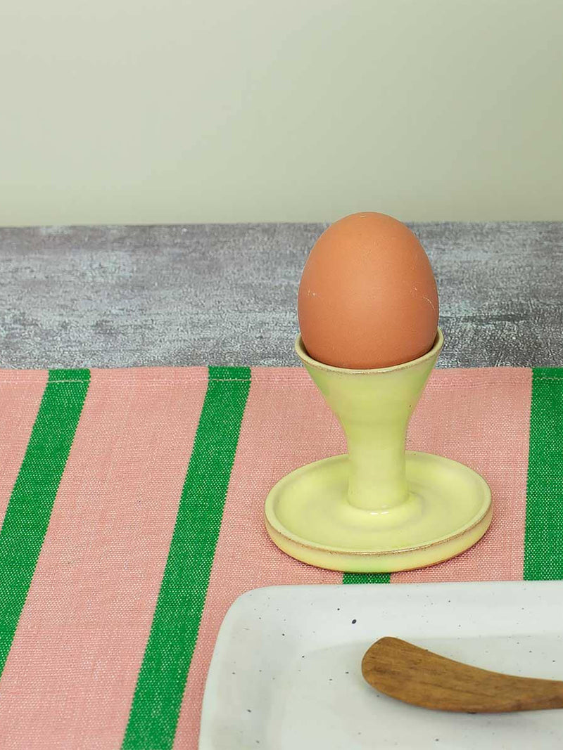 Atlas ceramic eggcup, yellow