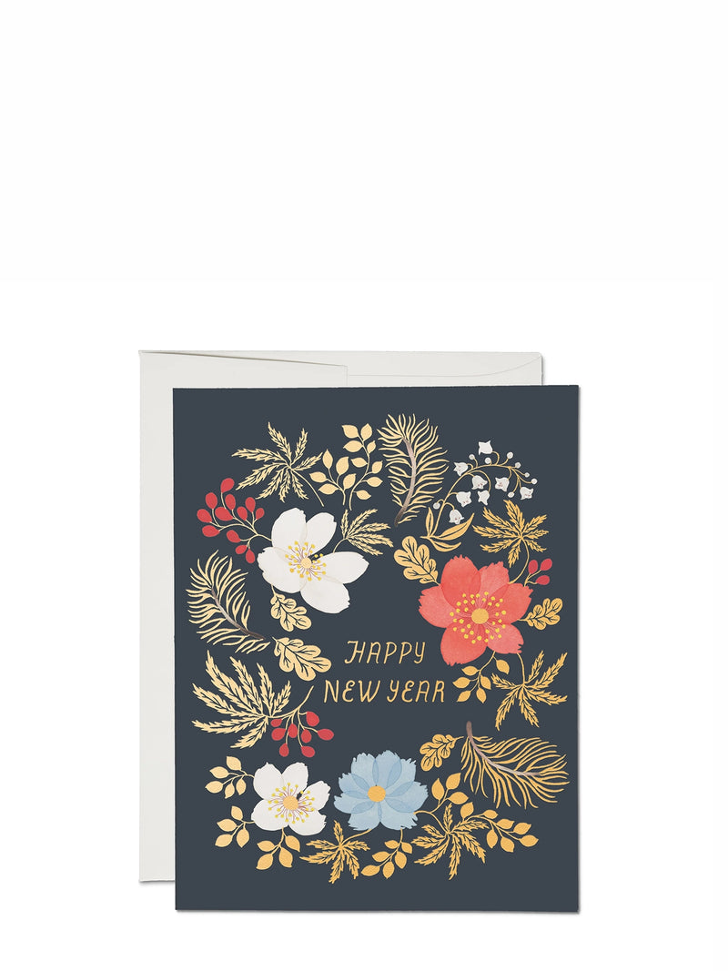 New year's wreath, Christmas card