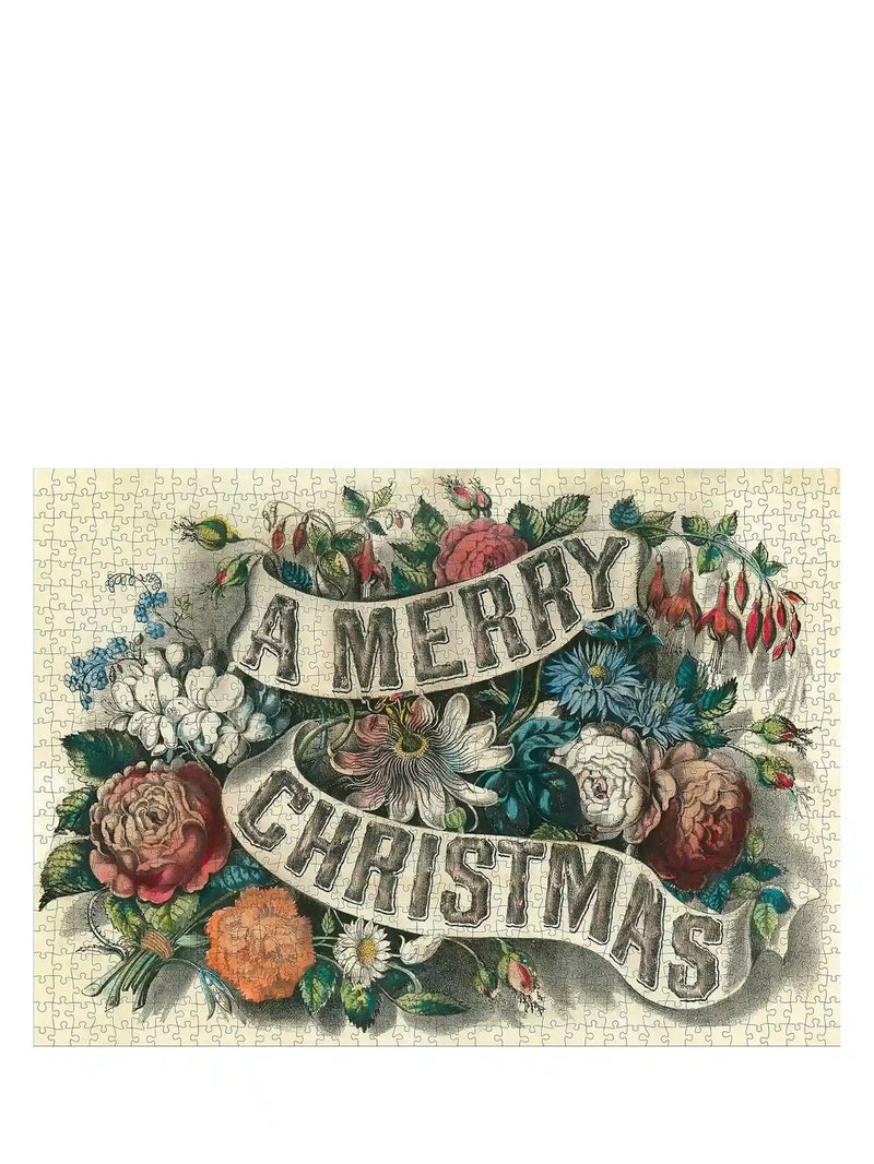 Merry Christmas jigsaw puzzle by John Derian, 1000 pieces