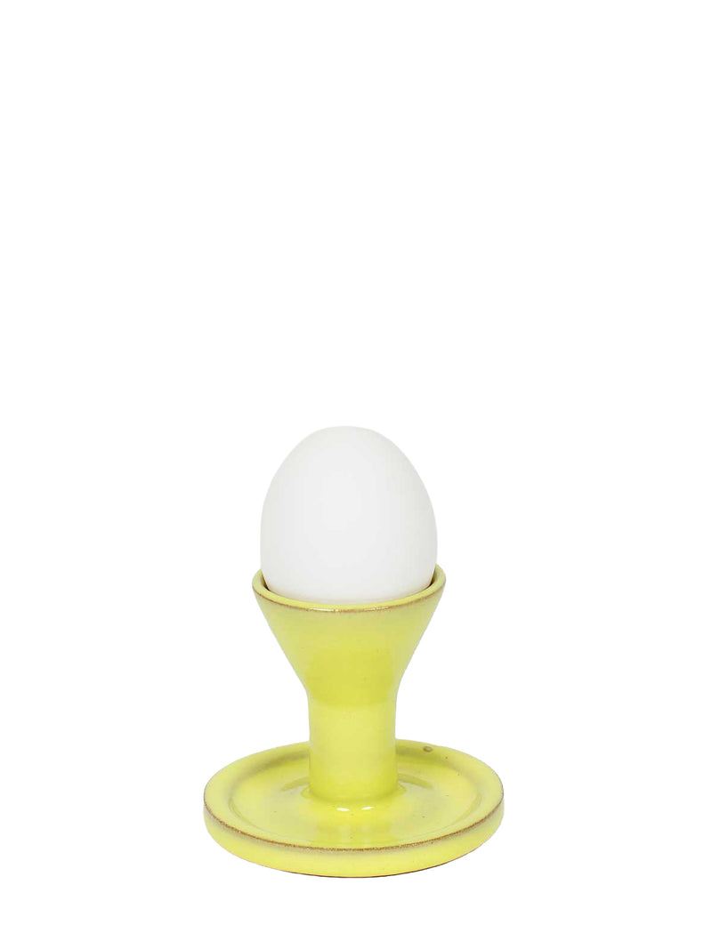 Atlas ceramic eggcup, yellow