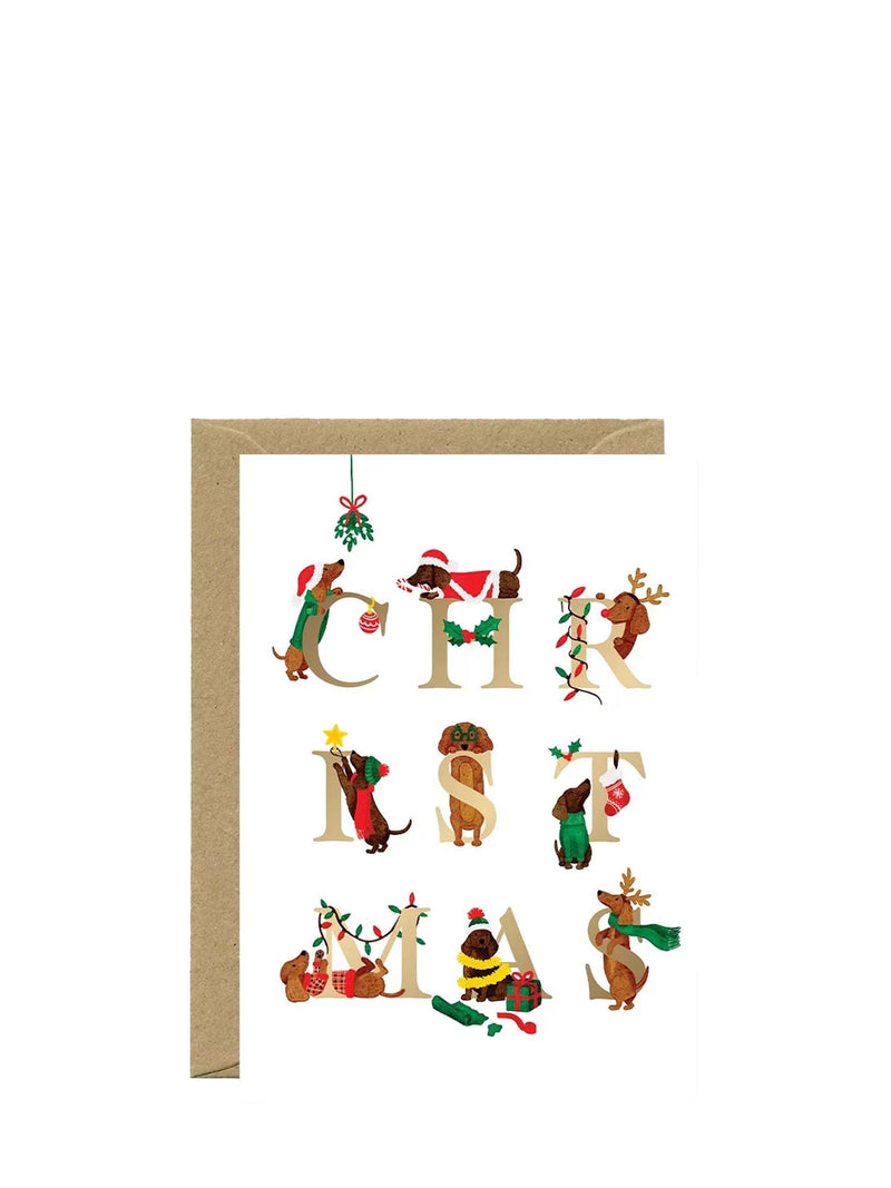 Dachshunds christmas card