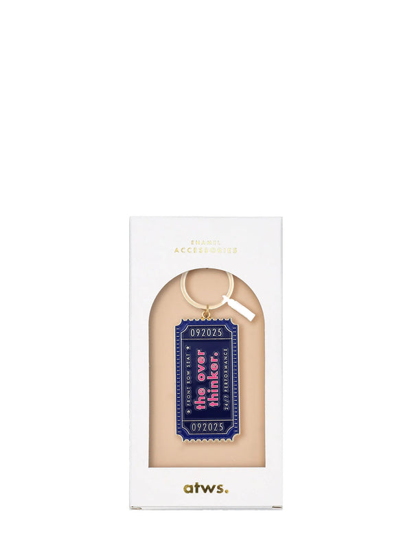 The overthinker ticket keychain