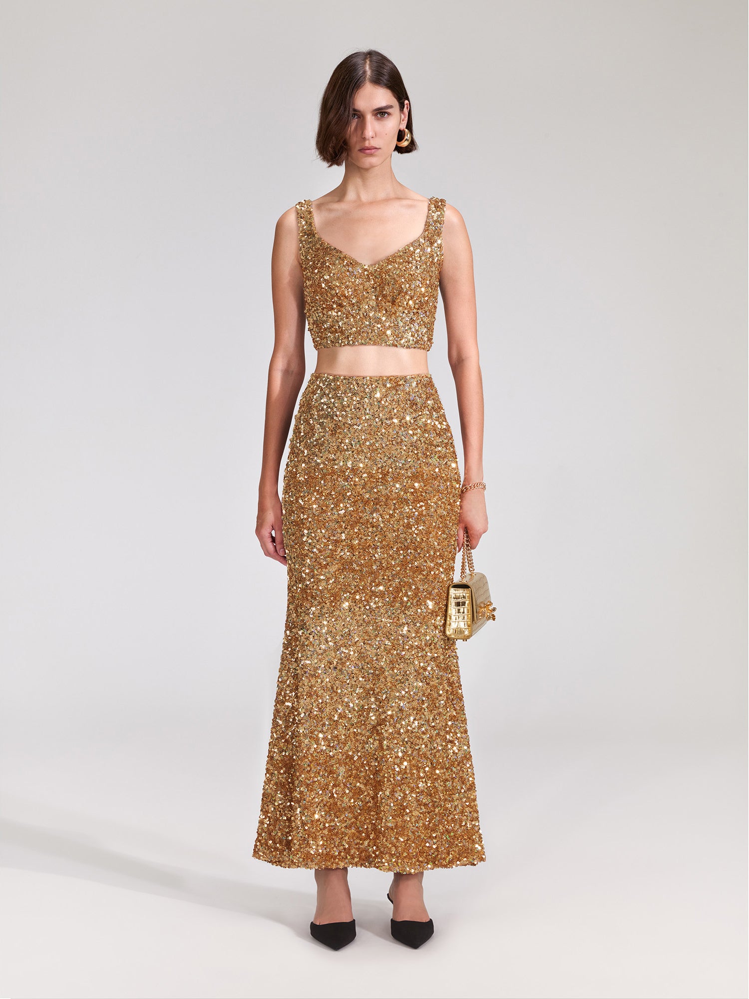 Gold sequin skirt outlet 8x10