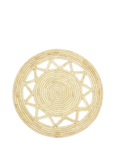 Palm zigzag trivet (L), natural