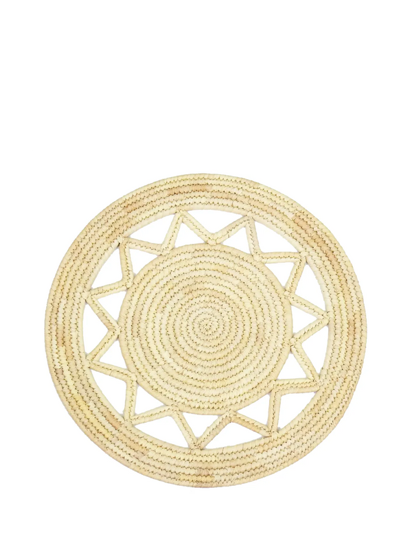 Palm zigzag trivet (L), natural