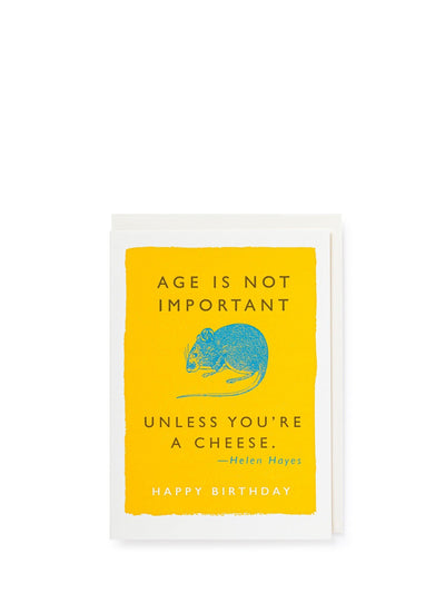 Age is not important, large birthday card