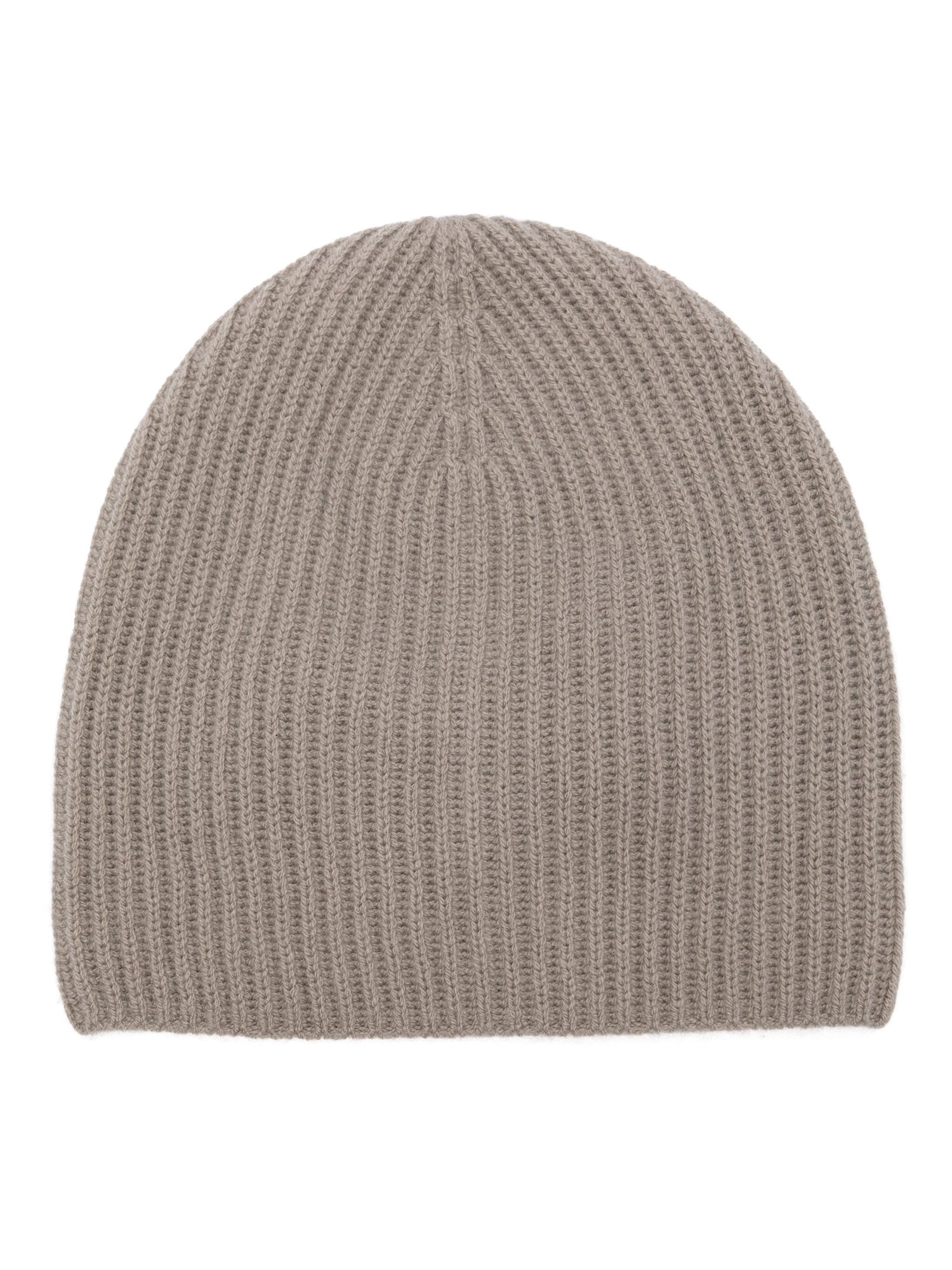 Mini ribbed cashmere beanie, taupe (85)