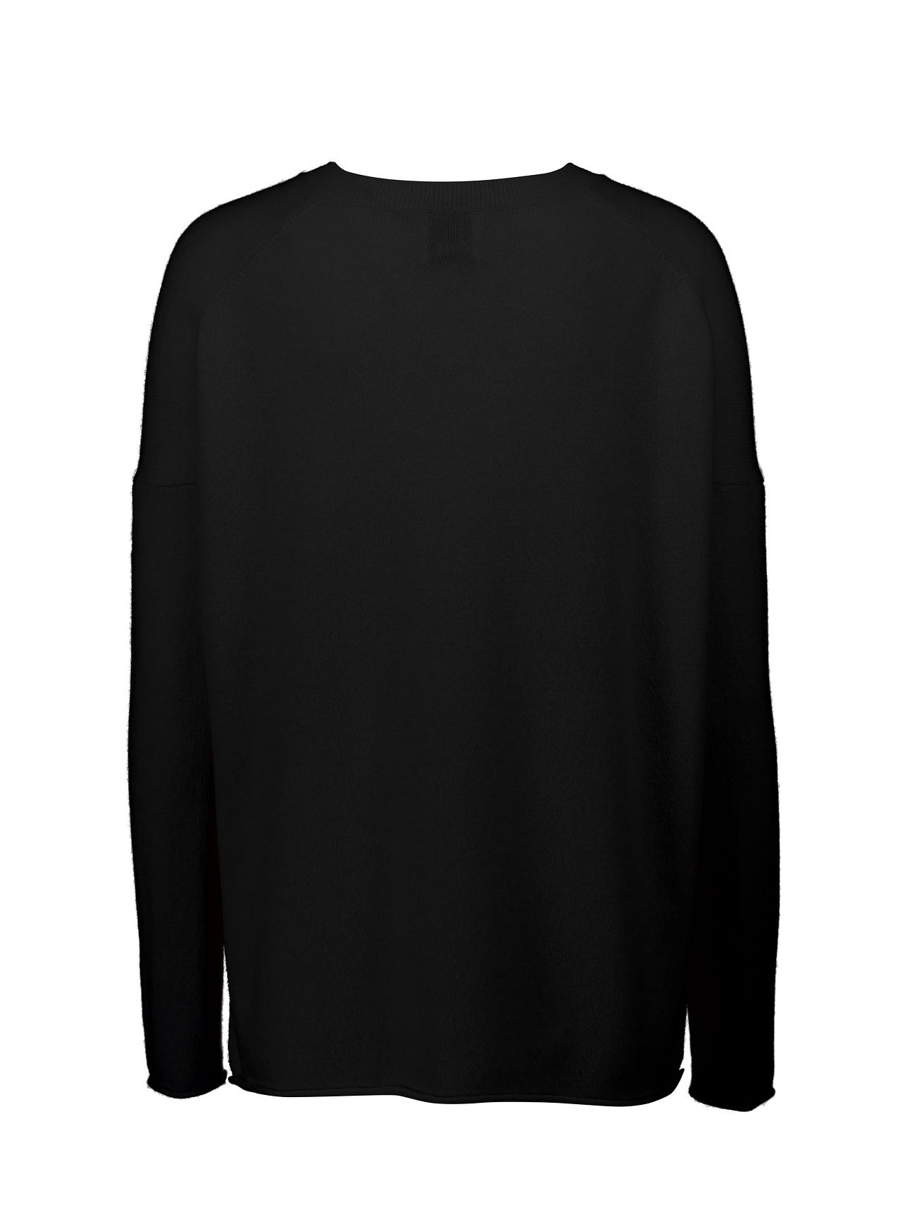 V-neck cashmere sweater, black