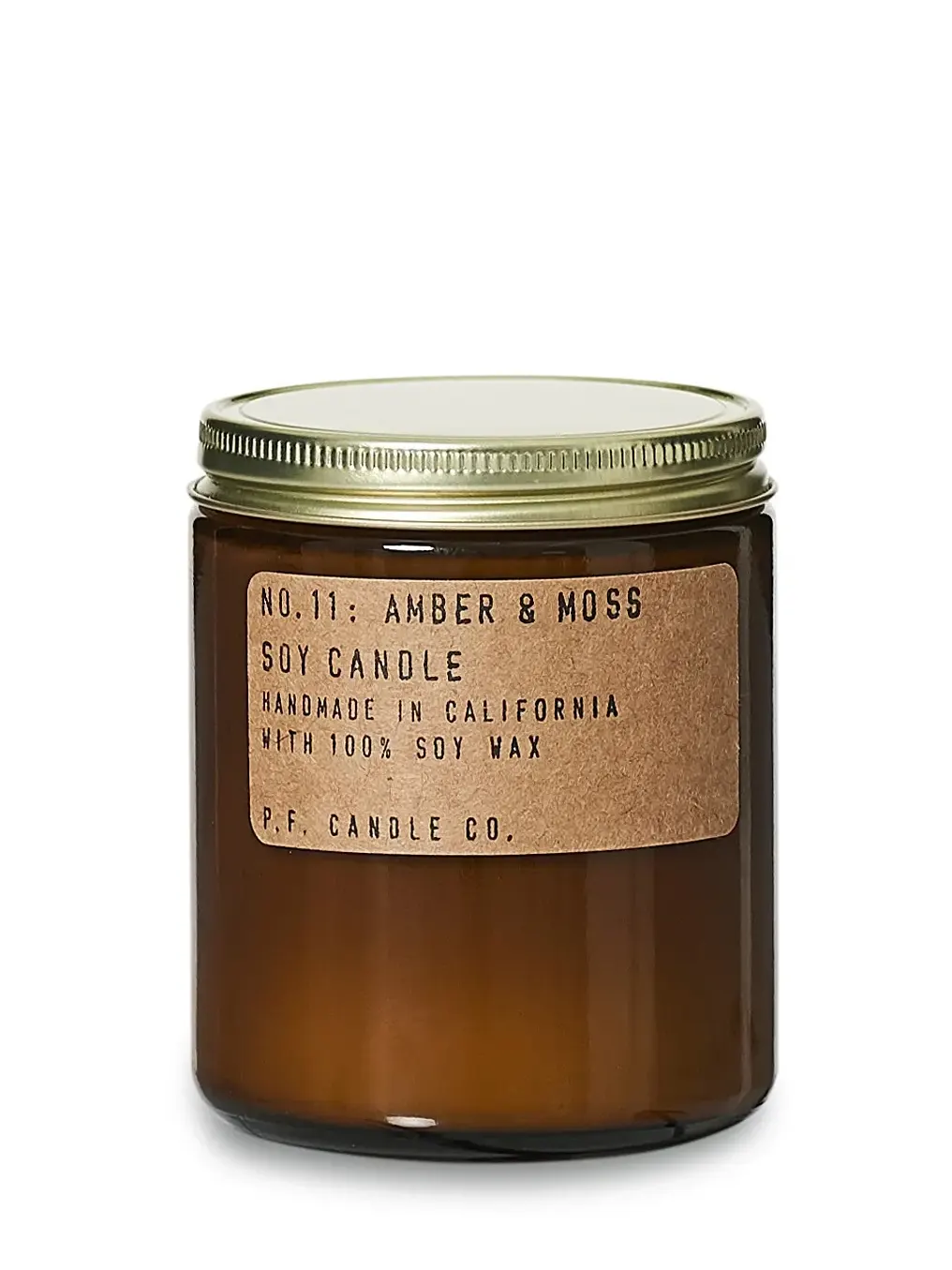 Amber & Moss - scented soy candle, standard size