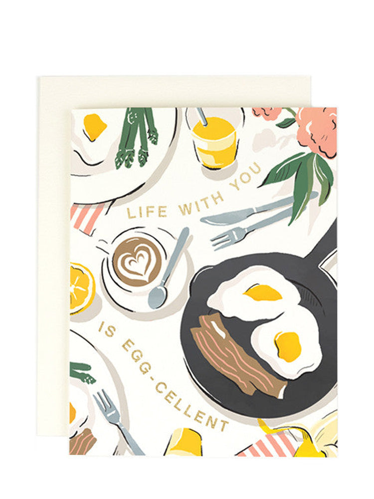 Life with you Is egg-cellent, love greeting card