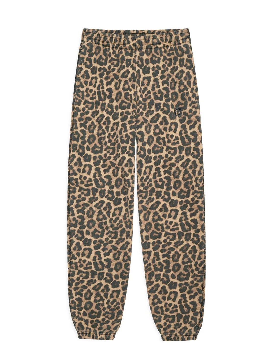 Leopard print pants on a white background