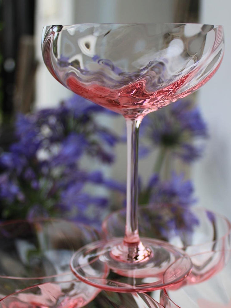 Limoux champagne saucer, rosa