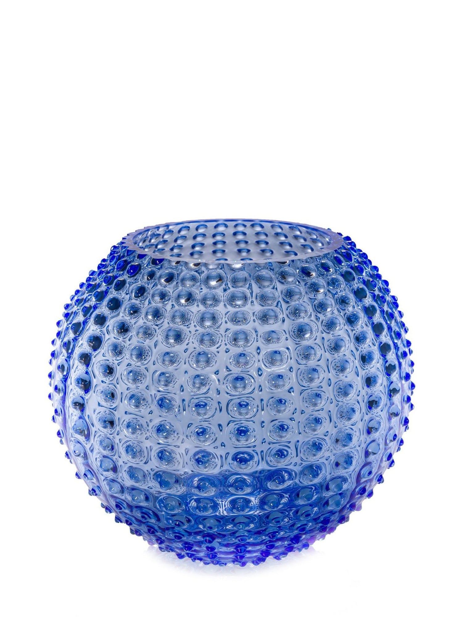 Large Hobnail Globe vase, Light blue (24cm)