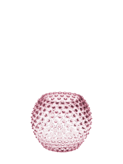 Small Globe hobnail vase, rose pink