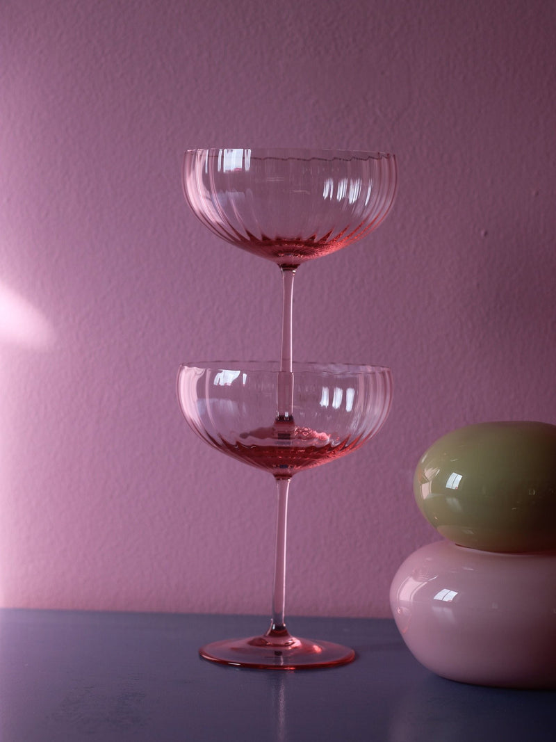 Lyon champagne saucer, rosa