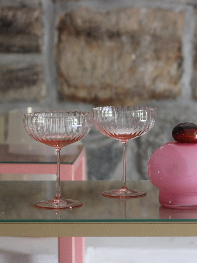 Lyon champagne saucer, rosa
