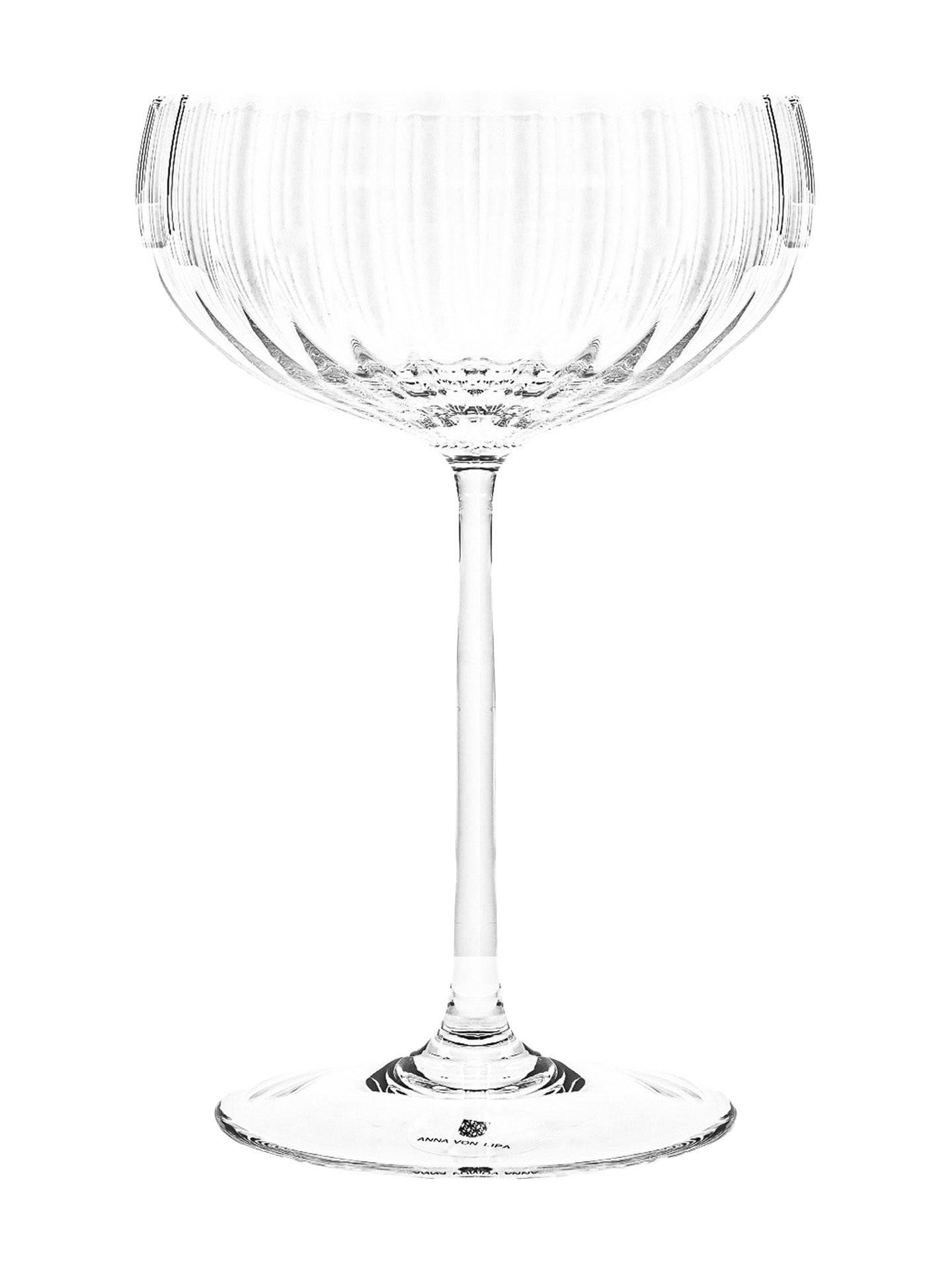 ANNA VON LIPA Lyon champagne saucer crystal clear My o My