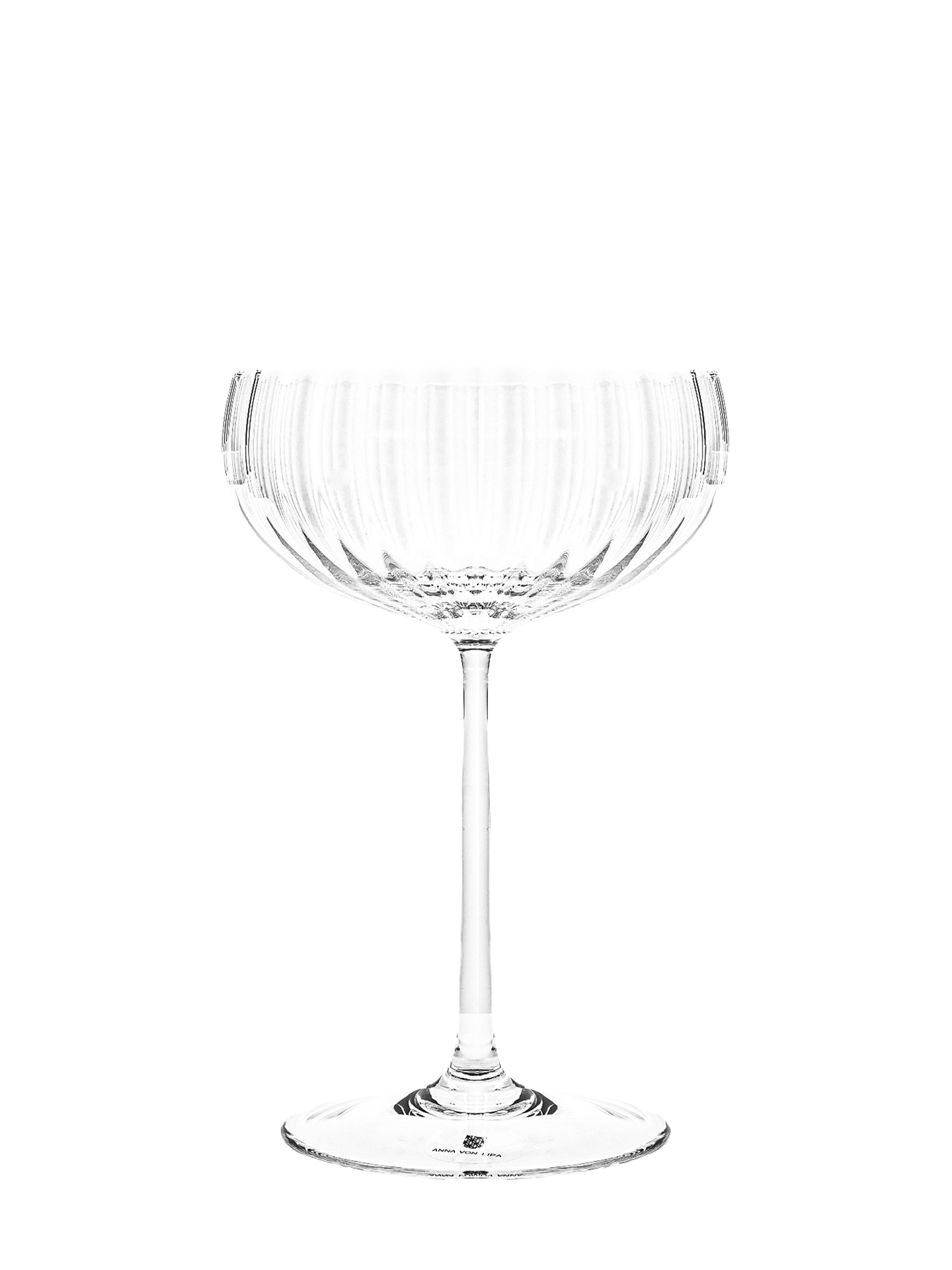 Lyon champagne saucer, clear