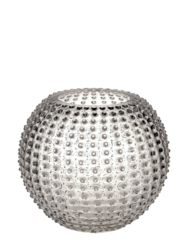 Large Globe hobnail vase, cashmere grey (24cm)