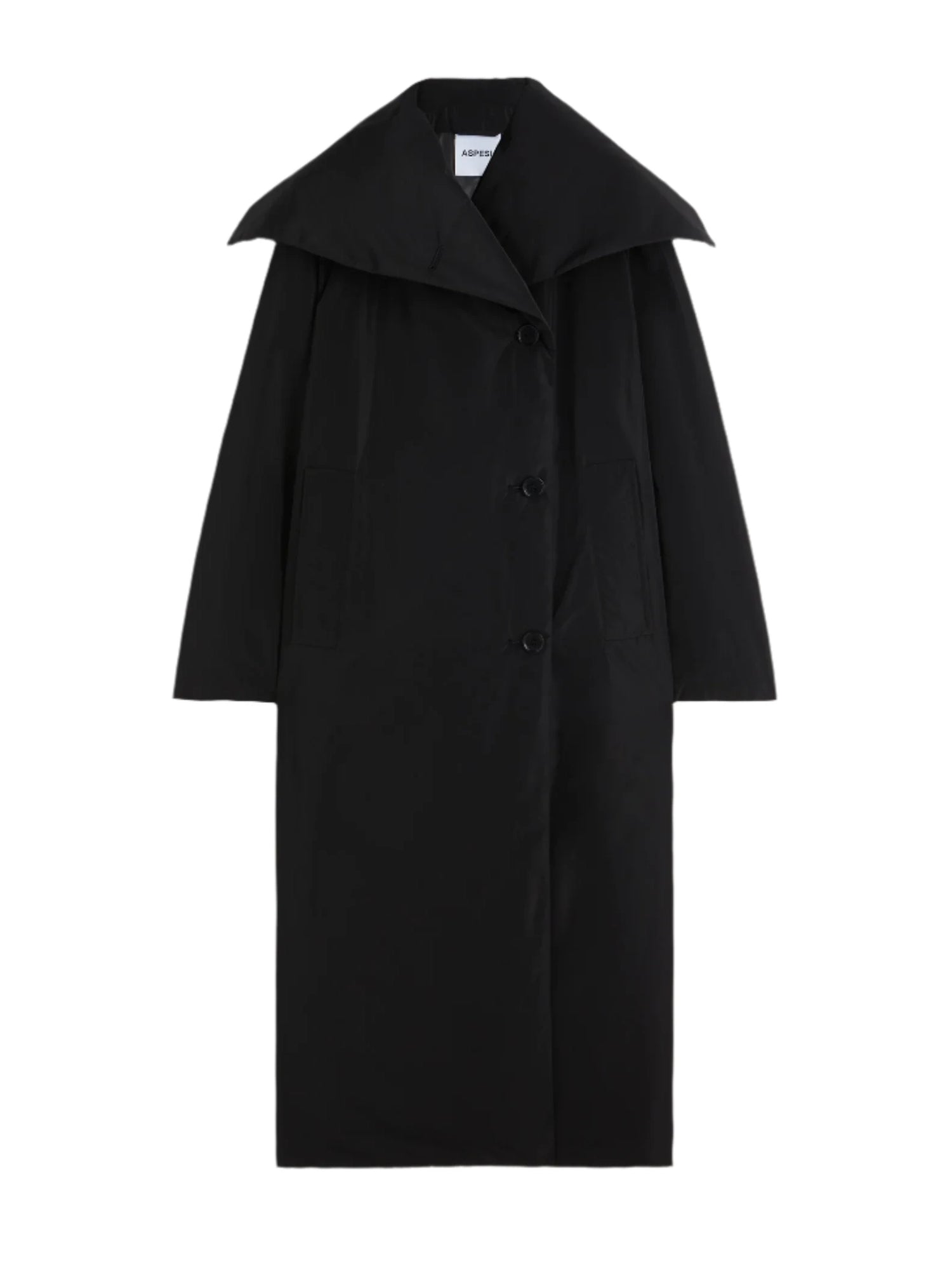 Ivy technical fabric coat, black