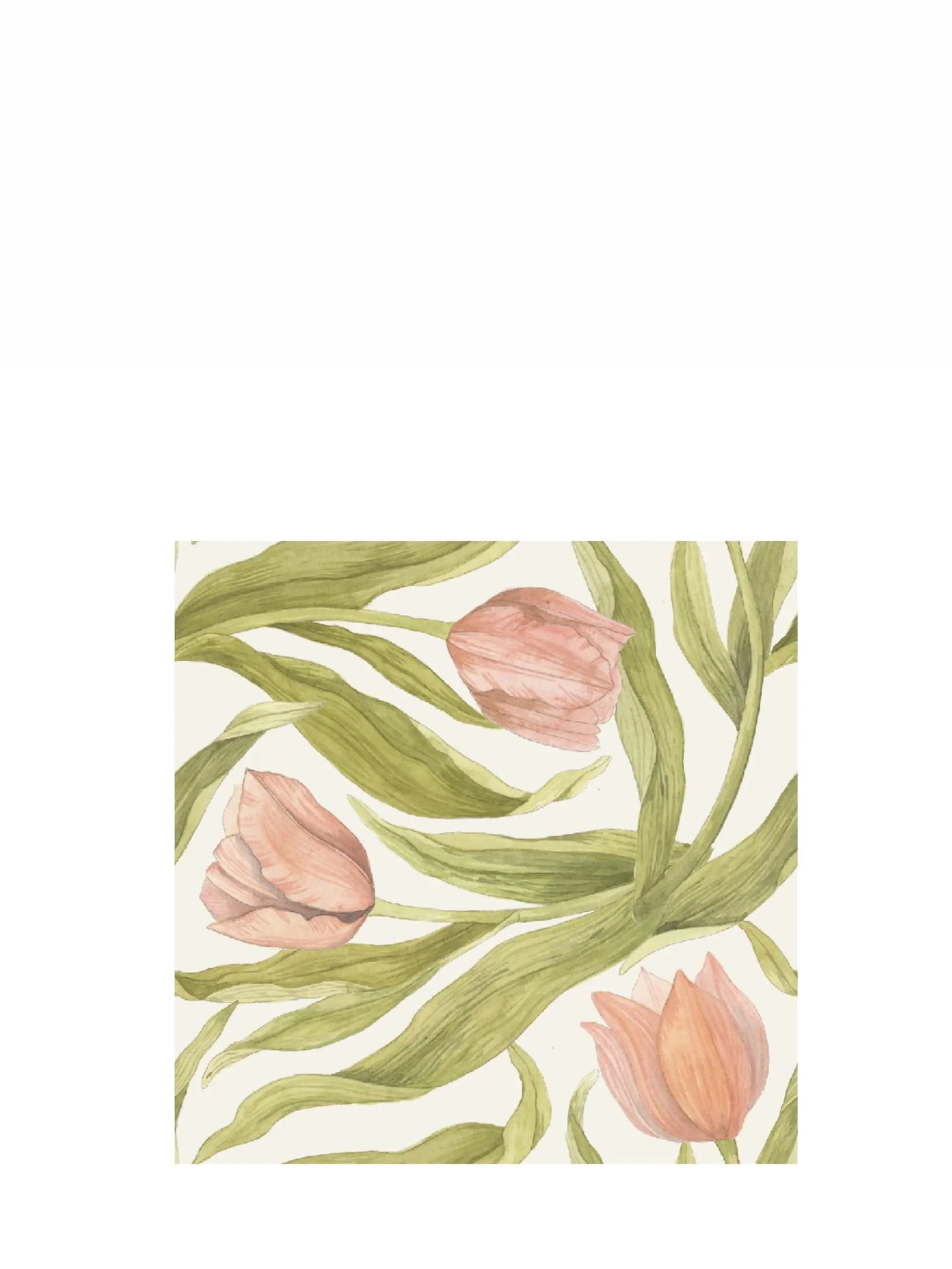 Tulips paper napkin, dusty pink (50pcs)