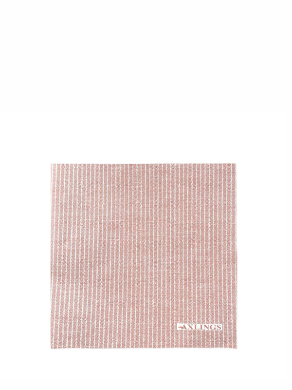 Pinstripe pack of 50 dinner paper napkins, dusty pink